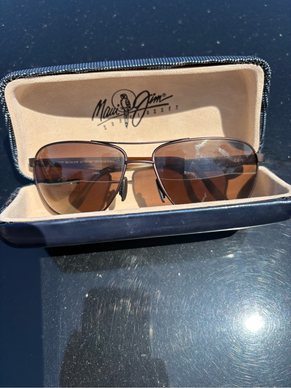 Maui Jim Castles Polarized Aviator Sunglasses H728-01M